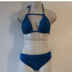 La Blanca Blue Halter Bikini Set